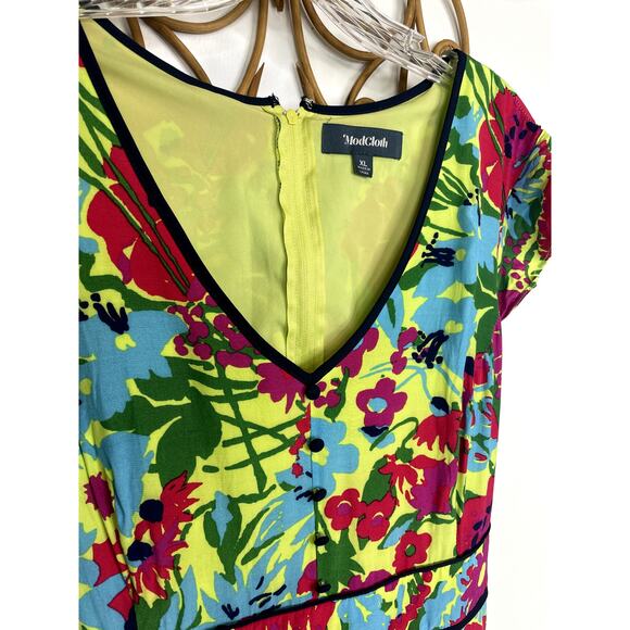 ModCloth Eyes On You Bright Floral Maxi Dress XL - Picture 4 of 9